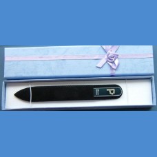 BOHEMIA Skleněný pilník Swarovski střední 140/2mm písmeno - "P" ABECEDA Swarovski